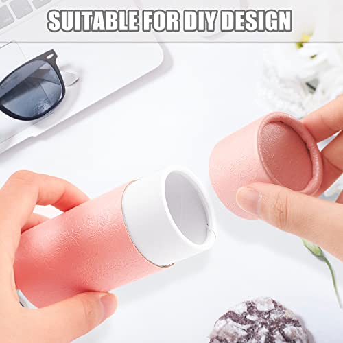 USRommaner 10Pcs 1.7 Oz/50ml Pink Kraft Paperboard Tubes,Empty Round Kraft Paper Cardboard Gift Packaging Tube Container for Essential Oil Bottle,Paper Tube,Pencil,Tea Coffee,Jewelry,Craft Project-Not Push Up - Image 4