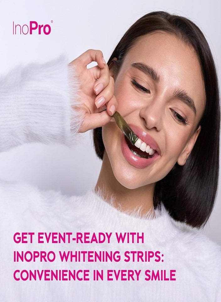 إنوبرو شرائط تبييض فوري وإزالة البقع العميقة للأسنان - 28 شريط - صنع في الولايات المتحدة الامريكية - Image 2