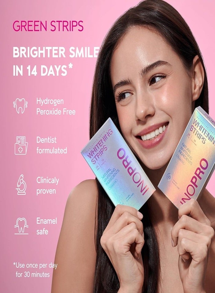 إنوبرو شرائط تبييض فوري وإزالة البقع العميقة للأسنان - 28 شريط - صنع في الولايات المتحدة الامريكية - Image 4