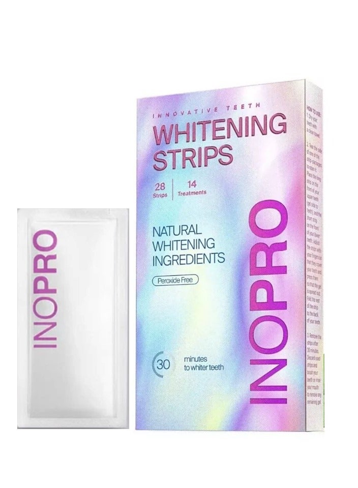 إنوبرو شرائط تبييض فوري وإزالة البقع العميقة للأسنان - 28 شريط - صنع في الولايات المتحدة الامريكية - Image 1