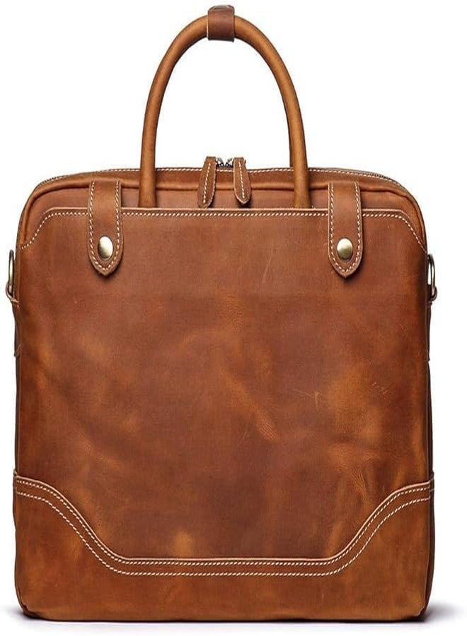 TUZECH Leather Handmade Laptop Messenger Bag Office Briefcase College Bag Leather Bag for Men and Women (16Inch) - Image 1