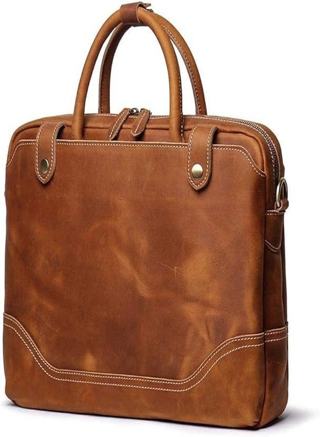TUZECH Leather Handmade Laptop Messenger Bag Office Briefcase College Bag Leather Bag for Men and Women (16Inch) - Image 3