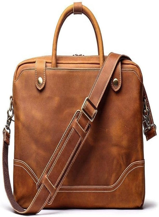 TUZECH Leather Handmade Laptop Messenger Bag Office Briefcase College Bag Leather Bag for Men and Women (16Inch) - Image 2