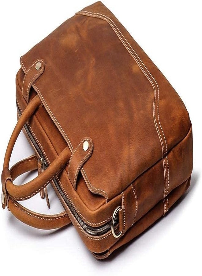 TUZECH Leather Handmade Laptop Messenger Bag Office Briefcase College Bag Leather Bag for Men and Women (16Inch) - Image 4