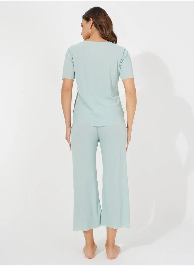Take Two Texture Seamless T-Shirt & Pyjama Set