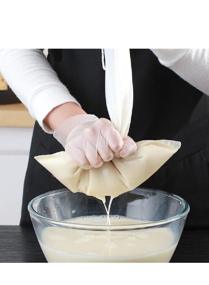 3pcs Food Grade Soy Milk Filter Bags, 200 Micron 20*30CM Fine Mesh Bag Milk Filter Bag All Purpose Food Strainer Nylon Cheesecloth - Image 3