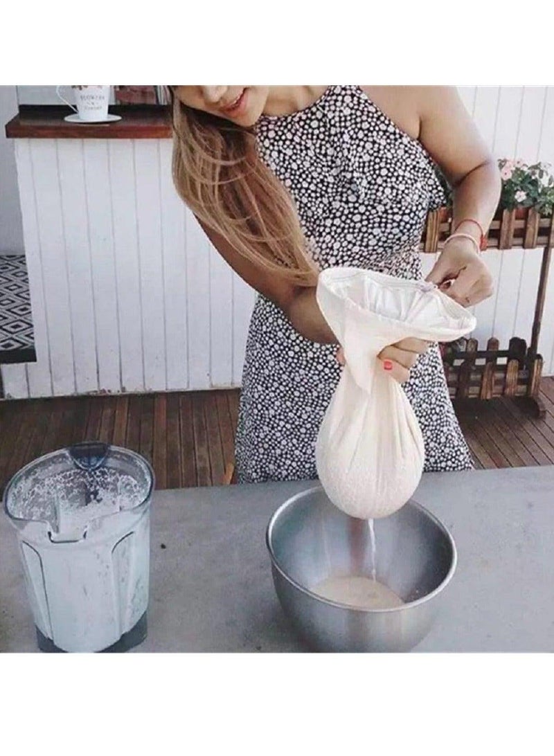 3pcs Food Grade Soy Milk Filter Bags, 200 Micron 20*30CM Fine Mesh Bag Milk Filter Bag All Purpose Food Strainer Nylon Cheesecloth - Image 4