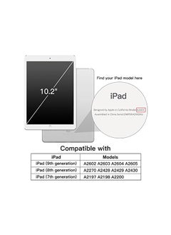 Jetech Case for iPad 10.2-Inch (9th/8th/7th Generation, 2021/2020/2019) with Pencil Holder, Clear Transparent Back Shell Slim Stand Shockproof Tablet Cover, Auto Wake/Sleep (Light Purple)  - Image 2