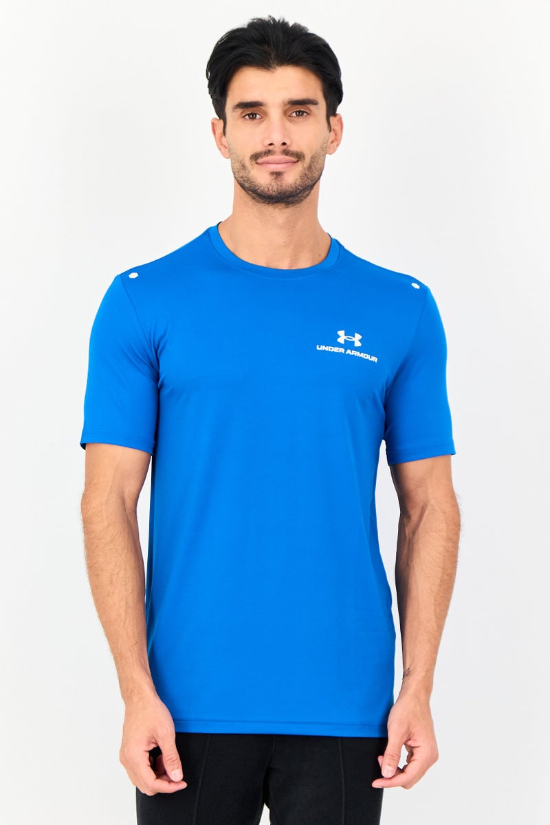 UNDER ARMOUR Men Loose Fit Short Sleeve Training T-Shirt, Blue - Image 1