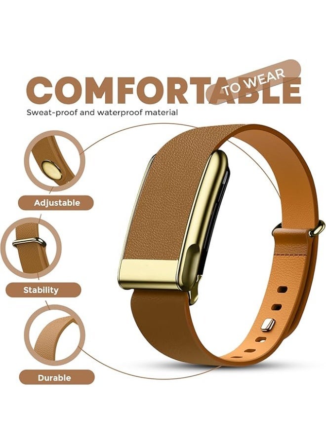 Dado Luxe Tapered Leather Replacement Band Compatible with WHOOP 5.0, One, Peak, and Life Fitness Tracker – Durable & Comfortable | Not for Whoop Gen 4 - Image 2
