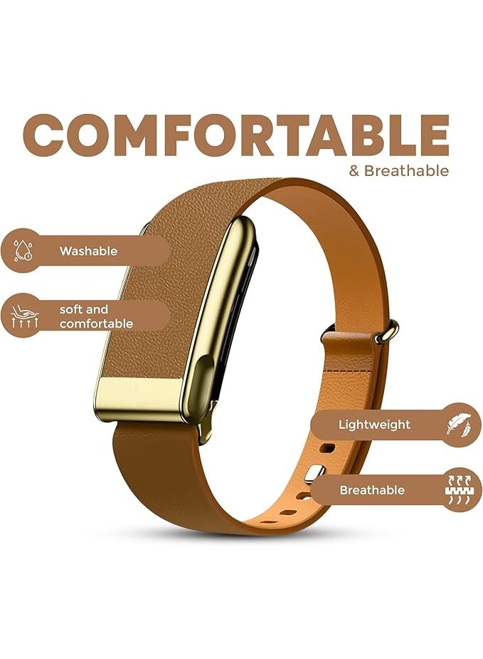 Dado Luxe Tapered Leather Replacement Band Compatible with WHOOP 5.0, One, Peak, and Life Fitness Tracker – Durable & Comfortable | Not for Whoop Gen 4 - Image 3
