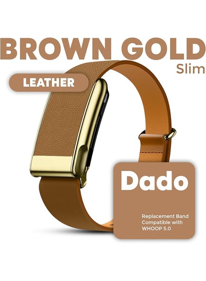 Dado Luxe Tapered Leather Replacement Band Compatible with WHOOP 5.0, One, Peak, and Life Fitness Tracker – Durable & Comfortable | Not for Whoop Gen 4 - Image 4