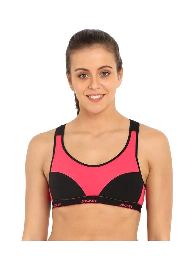 JOCKEY - Jockey 1378 Women Wire free Padded Super Combed Cotton Elastane Stretch Full Coverage Racer Back Active Bra with Stay Fresh and Moisture Move Treatment - Image 1