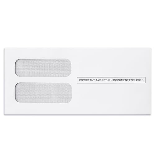 FENTASY 50 1099 NEC Tax Form Envelopes for 1099 NEC Forms, Self-Seal, Double-Window, Security Tinted, 50 Pack - Image 3