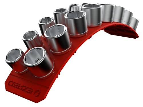 E-Z Red 38 Magnetic Flexible Socket Holder Holds 18 Sockets UltraFlexible NonMarring Low Profile Design - Image 1