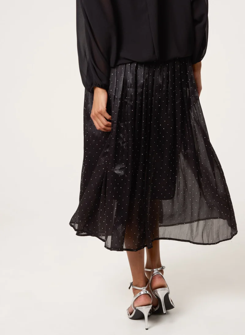بلو فانيلا Shimmery Stud Detailed Tulle Skirt