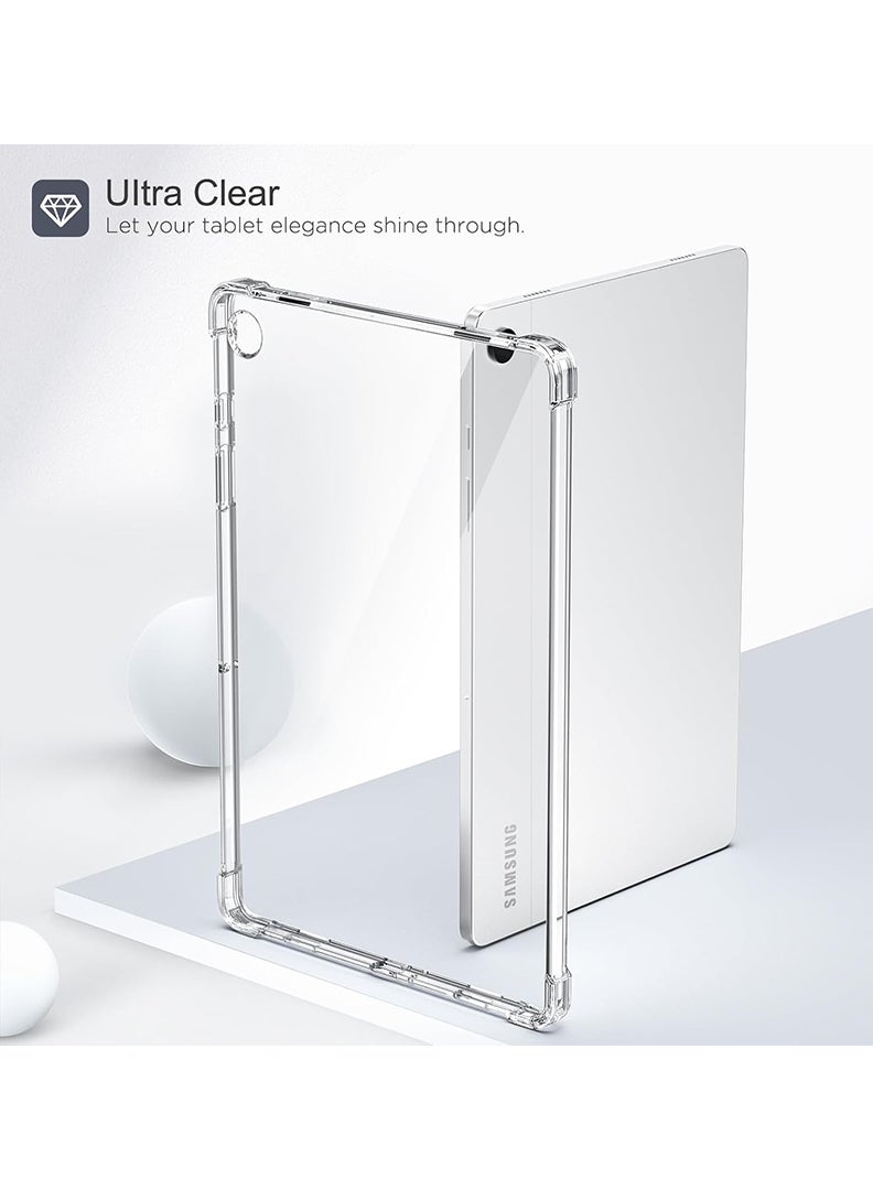 Theodor Clear Case For Samsung Galaxy Tab A9 Plus / A9+ 11-Inch, Shock-Absorption TPU Cover with Reinforced Corners, Soft Flexible & Crystal Clear Protective Bumper Case - Image 5
