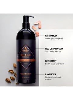 Jack Black Black Reserve Body & Hair Cleanser 10 Fl Oz Cardamom & Cedarwood Men’S Body Wash Shampoo Haircare Dualpurpose Men’S Cleanser Sulfatefree  - Image 3