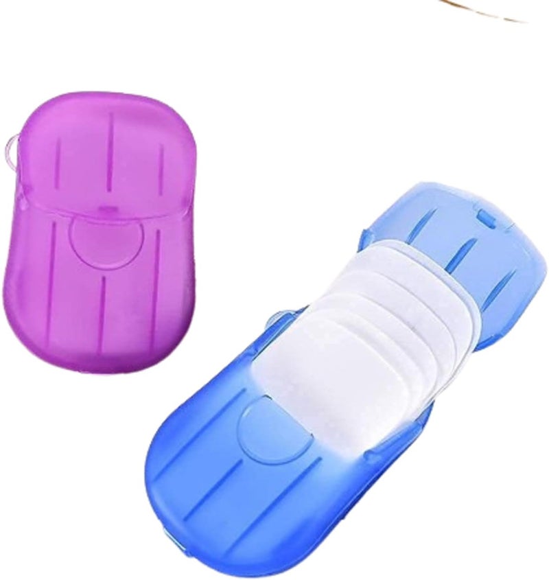 Judee Paper Soap Strips Box Mini Portable Travel Soap Paper Sheets Disposable Hand Washing Bath Scented Paper Soap for Outdoor, Camping Hiking (Pack Of 2) - Image 1