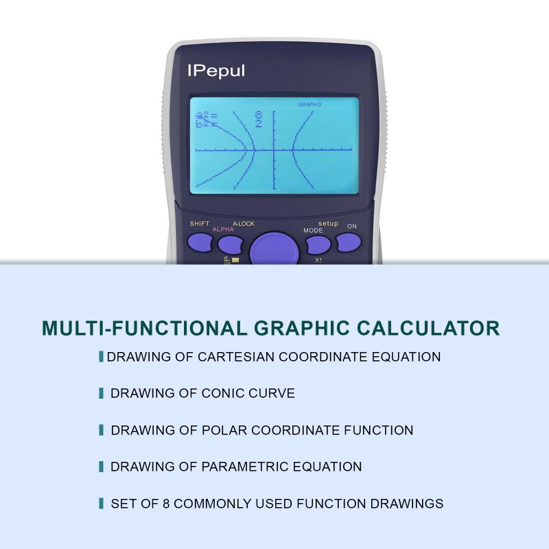 iPepul Scientific Calculators with Graphing Calculator, Ipepul Desktop Math Calculator for College Students,10 Modes/ 4 Graphing Functions, School Supplies for Middle High School Teachers Office - Image 3