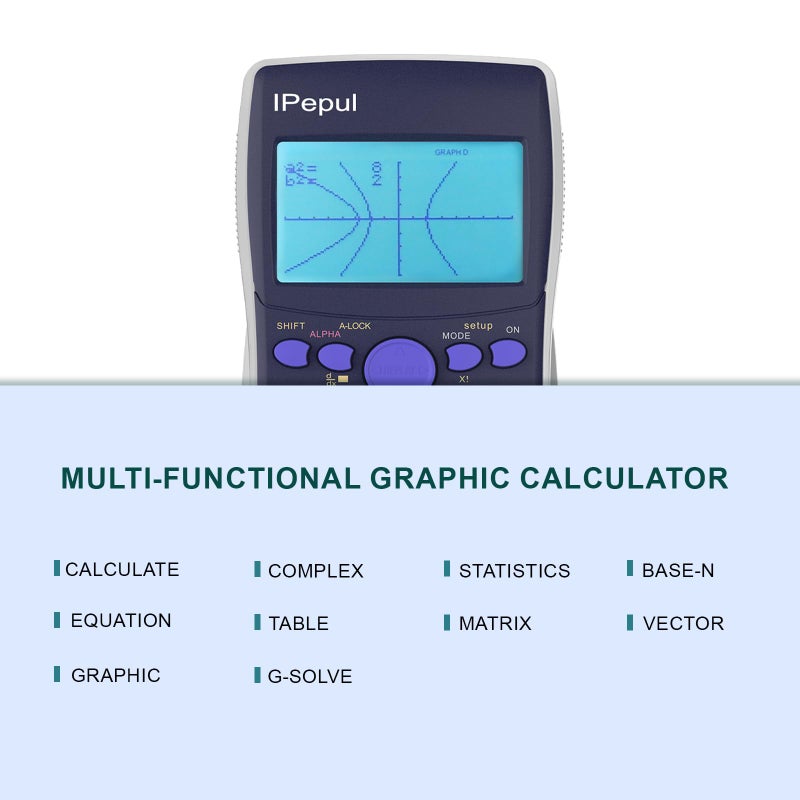 iPepul Scientific Calculators with Graphing Calculator, Ipepul Desktop Math Calculator for College Students,10 Modes/ 4 Graphing Functions, School Supplies for Middle High School Teachers Office - Image 5
