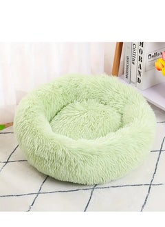 HAPPY PUSS Pet soft bed , comfortable round bed , portable ,lightweight, easy to wash.  suitable for small, medium and large cats and dogs. Green color  - Image 5
