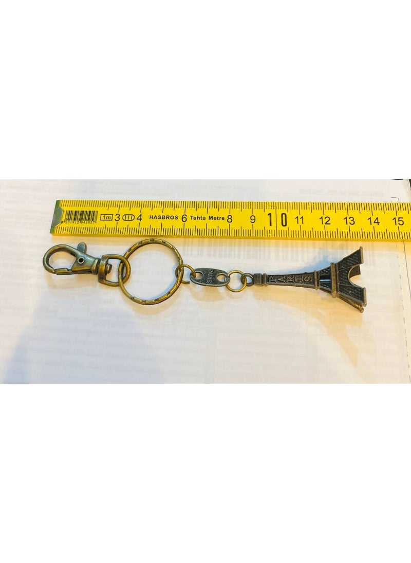 MYK Hediye ve Sanat Atölyesi MYK Gift and Art Workshop Keychain Eiffel Tower Special Brass  - Image 4
