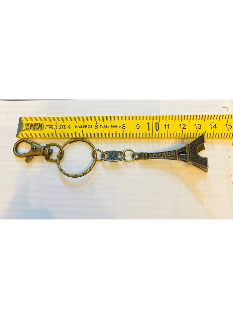 MYK Hediye ve Sanat Atölyesi MYK Gift and Art Workshop Keychain Eiffel Tower Special Brass  - Image 3