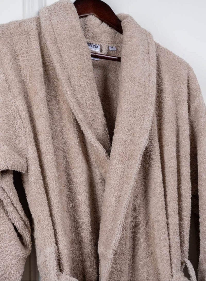NADAV Royal Nadav Bathrobe, Turkish Cotton, Hotel Design, Beige, 1 Piece - XL - Image 2