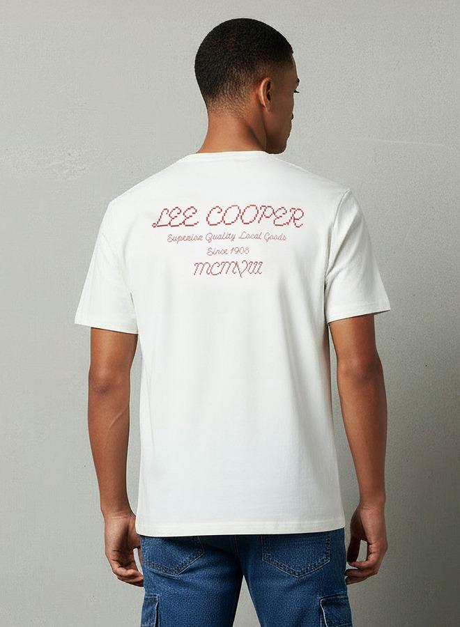 Lee Cooper Men Regular Fit Crew Neck Short Sleeves Logo Print T-shirt - Image 3