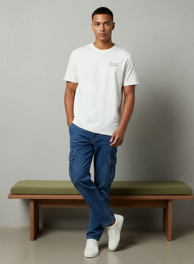 Lee Cooper Men Regular Fit Crew Neck Short Sleeves Logo Print T-shirt - Image 2