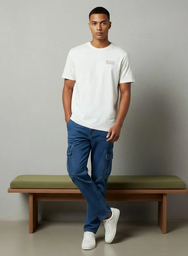 Lee Cooper Lee Cooper Men Regular Fit Crew Neck Short Sleeves Logo Print T-shirt