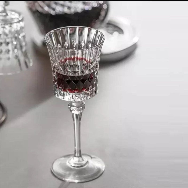 HAPPY BORN Curve Wine Glass Wine Glass 170 ML Set of 6 Elegant Bar Glassware for Champagne Glass WaterJuiceBeer and Cocktails and Mixed Drinks Glass and Unique Long Champ Wine Glass - Image 3