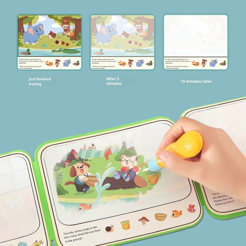 Magic Water Drawing Set Magnetic Plastic Painting Board - Educational Toy for Kids Aged 4-6 for Developing Creativity - Image 3