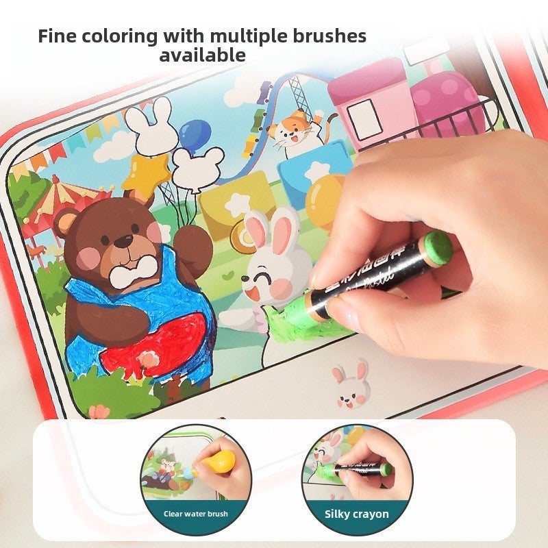 Magic Water Drawing Set Magnetic Plastic Painting Board - Educational Toy for Kids Aged 4-6 for Developing Creativity - Image 4