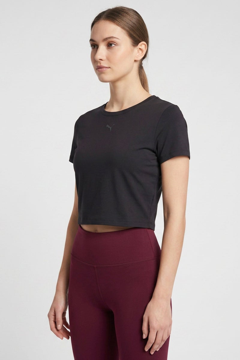 PUMA Women Sportswear Fit Short Sleeve Training Top, Black - Image 3