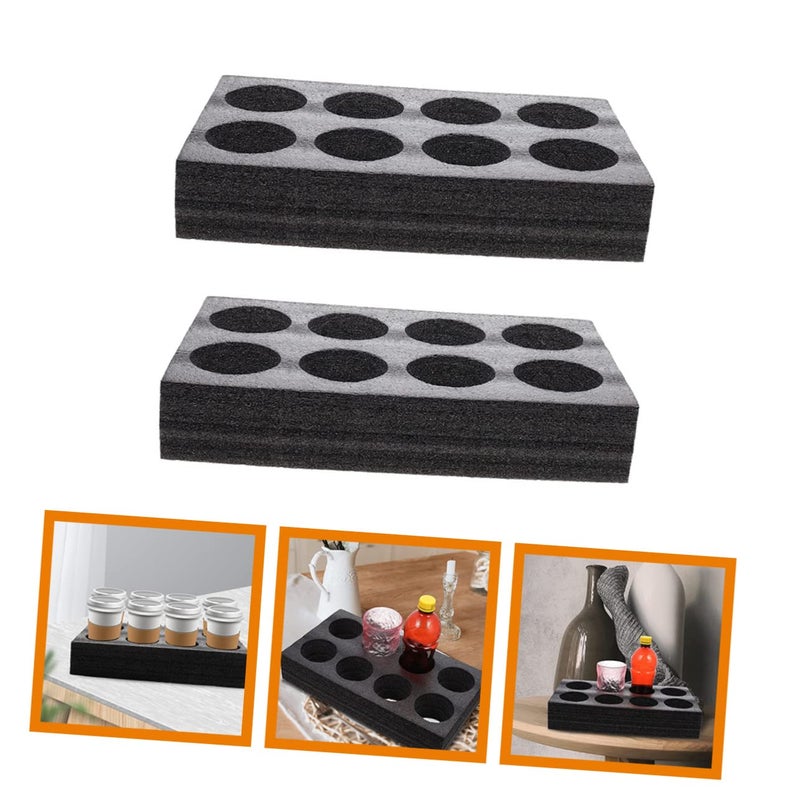 2 Pack Foam Drink Carrier Tray for Coffee Takeout Lightweight Beverage Cup Holder - Image 3