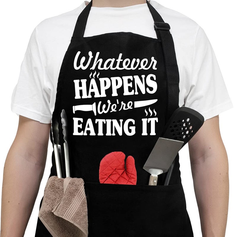 NewEleven Fathers Day Gift For Men Dad Husband Him  Aprons For Men With Pockets  Funny Gifts For Men Dad Husband Boyfriend Him Brother Uncle  Grill Cooking BBQ Kitchen Chef Apron
