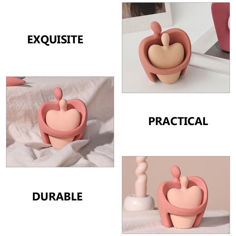 Ceramic Hug Sculpture Statue Home Office Bookshelf Desktop Hug Figurine - Image 3