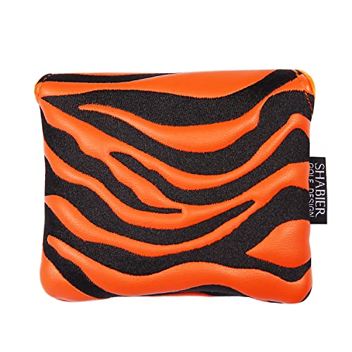 SHABIER Golf Large Mallet Headcover for Taylormade MySpider X Putter, MySpider Tour Putter (Orange Tiger) - Image 4