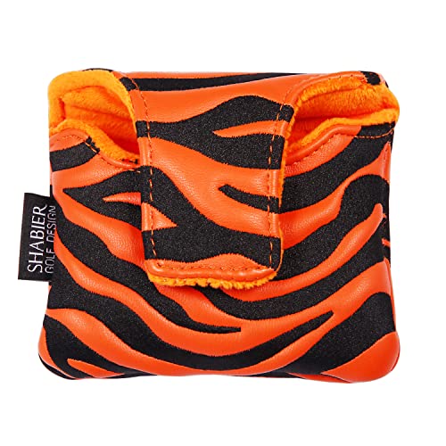 SHABIER Golf Large Mallet Headcover for Taylormade MySpider X Putter, MySpider Tour Putter (Orange Tiger) - Image 5