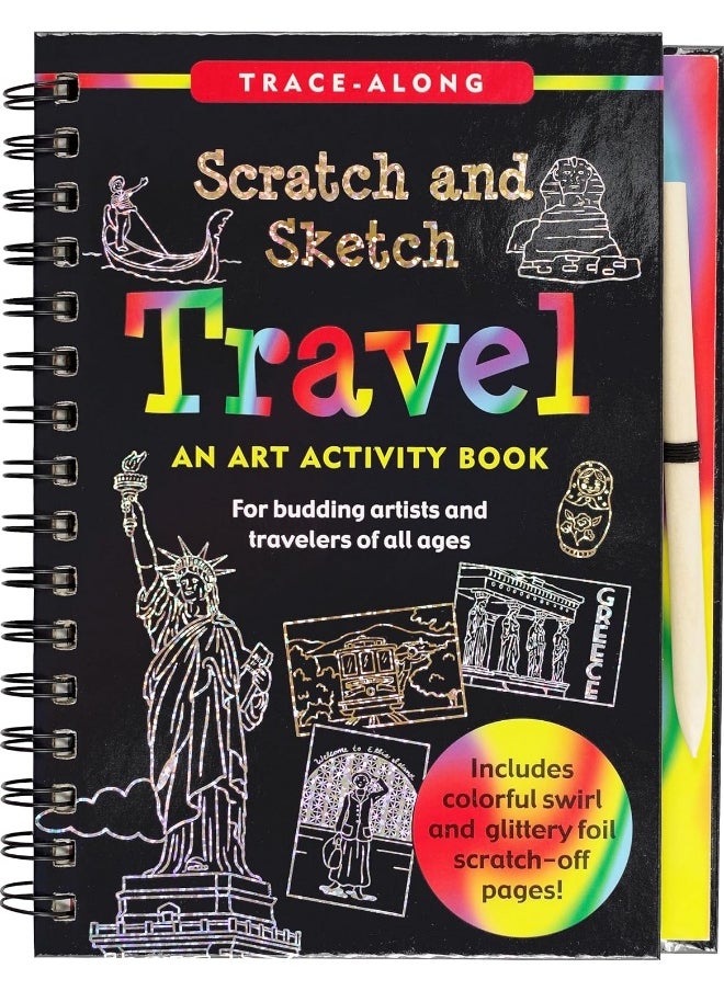 Scratch & Sketch(tm) Travel (Trace Along)