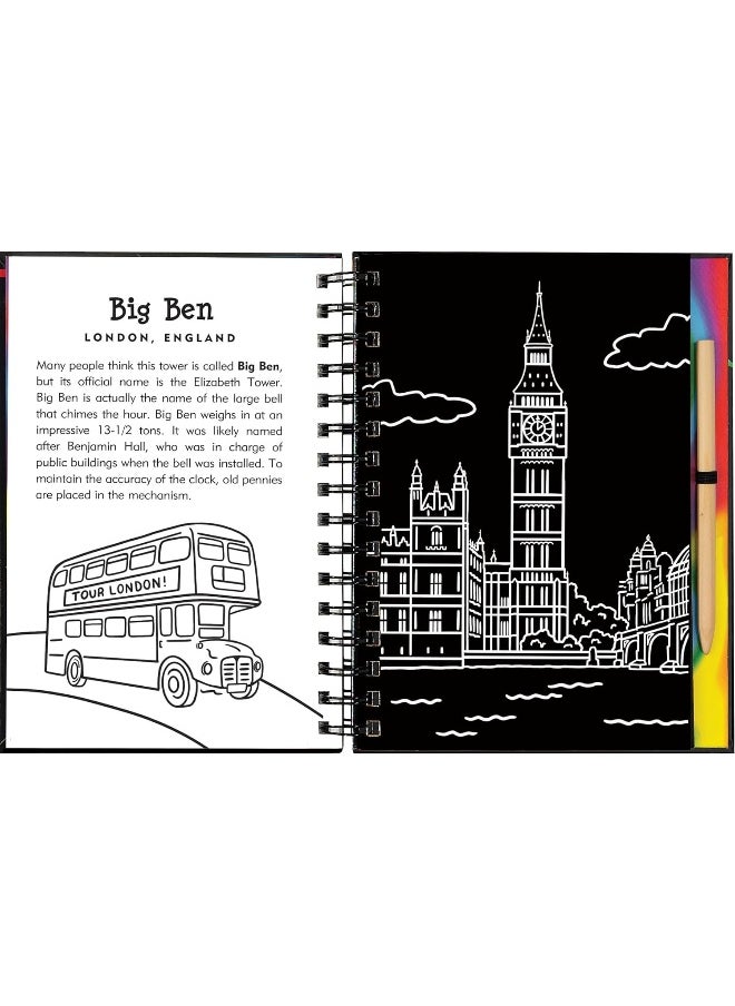 Scratch & Sketch(tm) Travel (Trace Along)