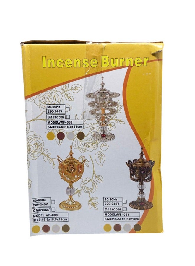 Electric Arabic Incense Burners plug Censer Tower Shape Metal Vintage Incense Burner - Image 4