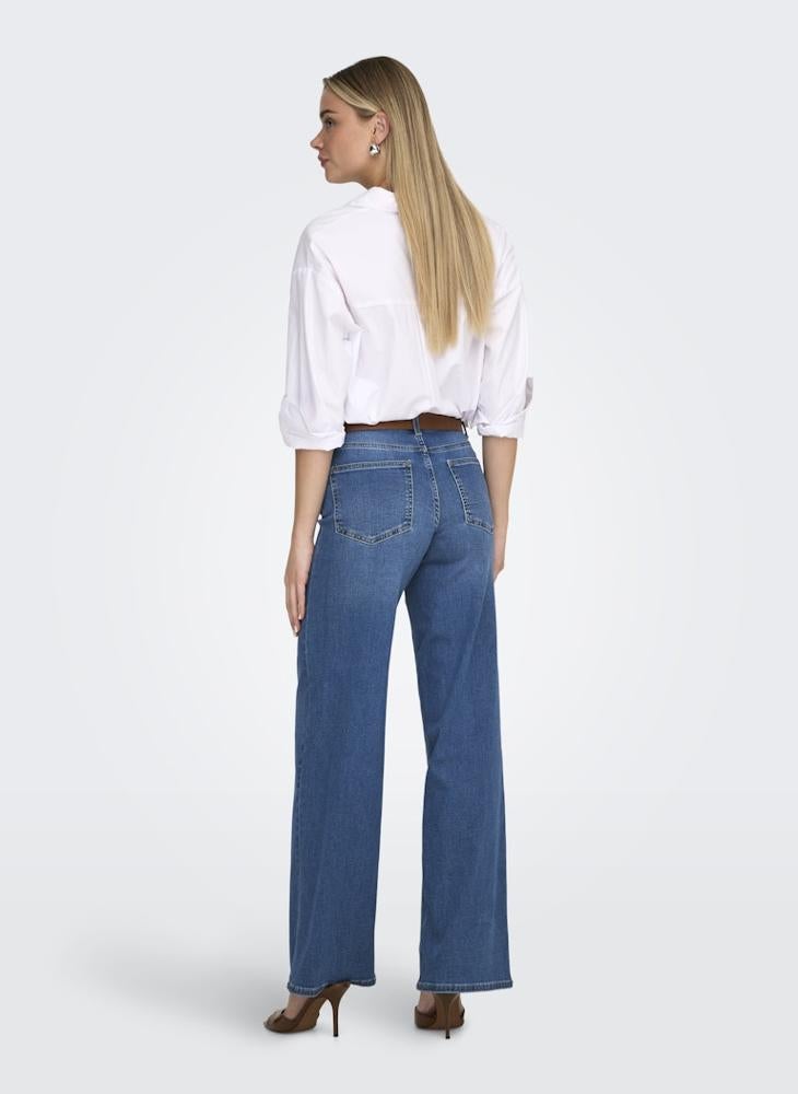 ONLY Casual High Waisted Wide Leg Jeans - Image 2