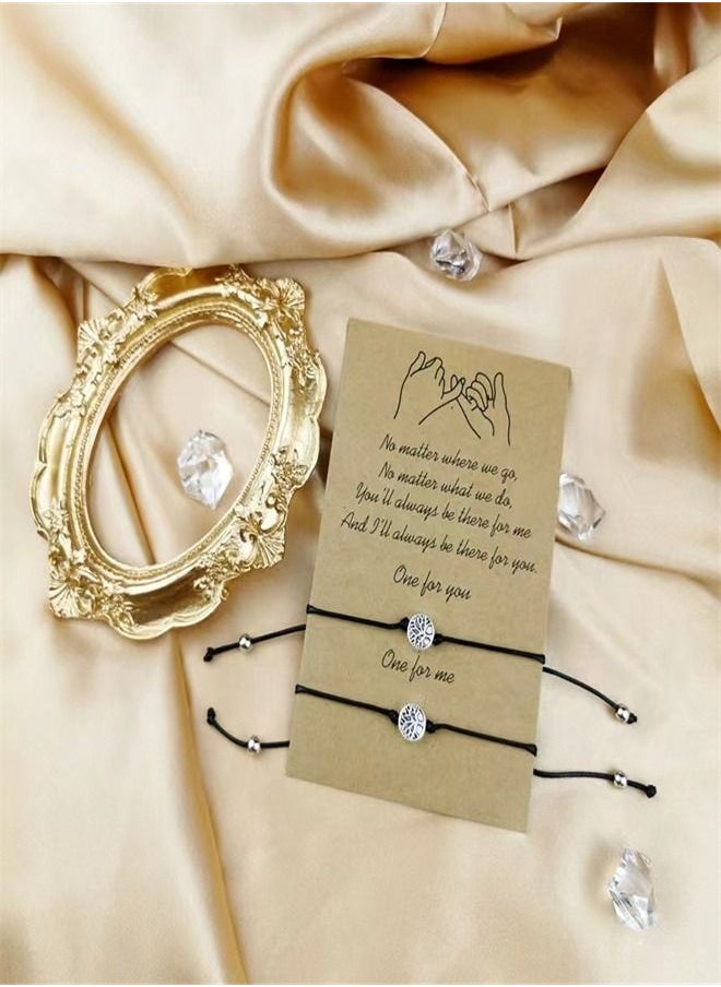 ORiTi Pinky Promise Distance Matching Bracelets for Couples Best Friend BFF Friendship Adjustable Cord Relationship Him and Her Girlfriend Boyfriend Valentine's Day  - Image 5