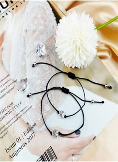 ORiTi Pinky Promise Distance Matching Bracelets for Couples Best Friend BFF Friendship Adjustable Cord Relationship Him and Her Girlfriend Boyfriend Valentine's Day  - Image 4