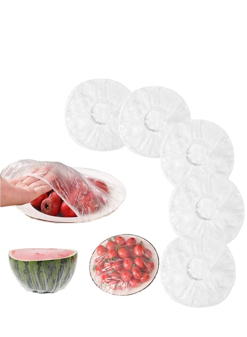 كول بيبي الحفاظ على حقيبة الغذاء غطاء 100pcs ، قابلة لإعادة الاستخدام وعاء غطاء حاوية تمتد غطاء ، تخزين مرنة لوحة من البلاستيك نزهة الأسرة في الهواء الطلق شفافة  - Image 1
