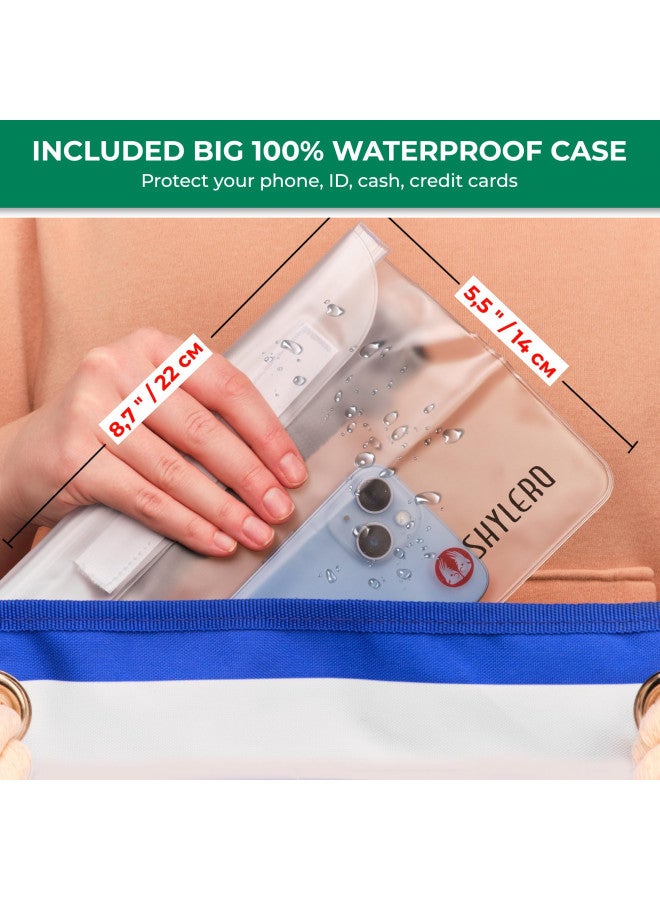 SHYLERO SHYLERO Beach Bag and Pool Bag. Water Repellent. Has Airtight Pouch, Magnetic Snap Closure, Ton of Pockets. Family Size  - Image 2