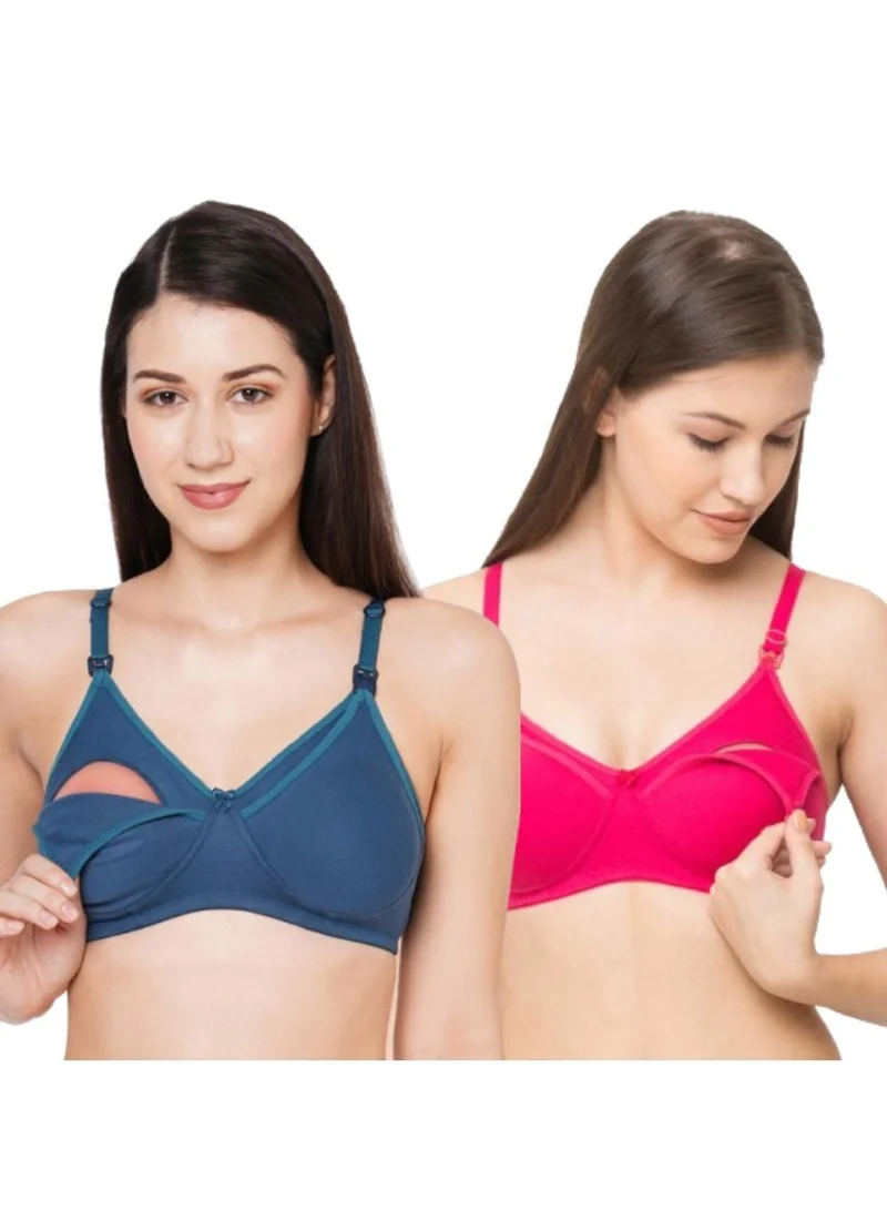 TUMMY TUMMY Women's Cottom Maternity & Nursing Bra - Pack of 2